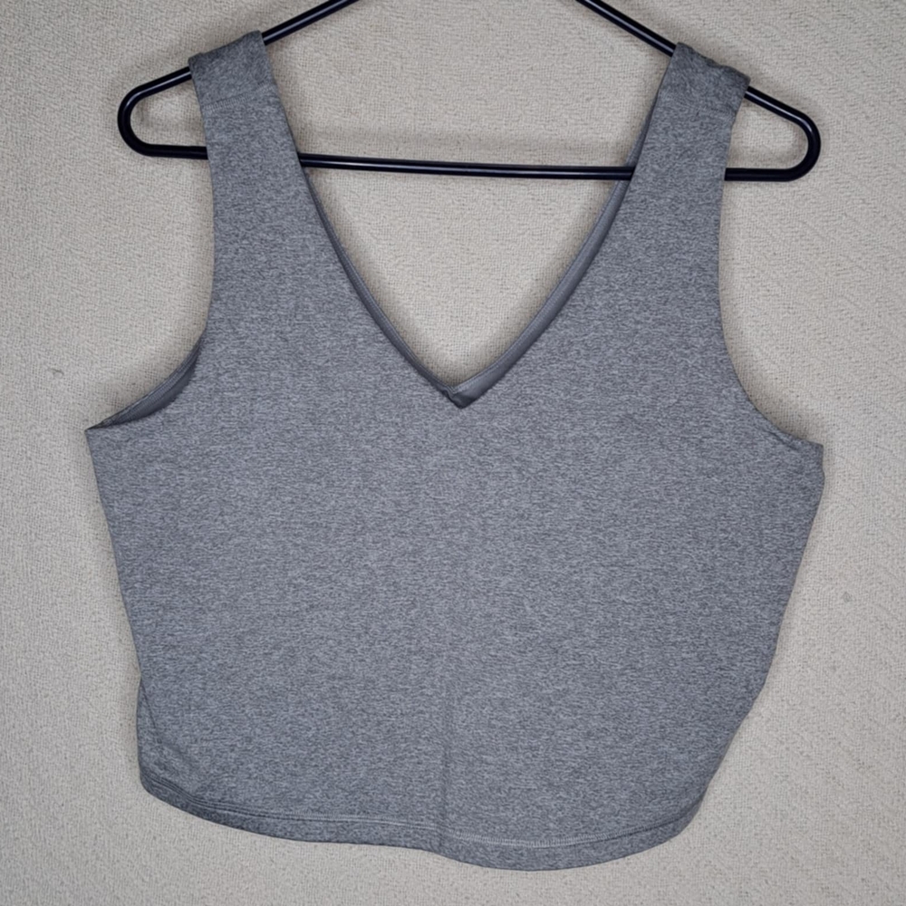 Old Navy Gray Fitted Crop Tank Top